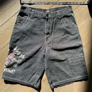 vintage graffiti cargo shorts